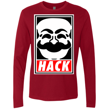T-Shirts Cardinal / Small Hack society Men's Premium Long Sleeve