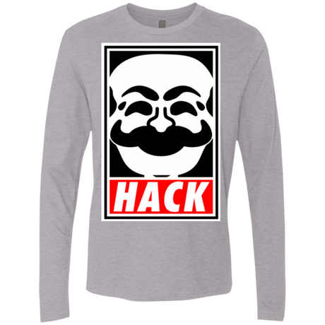 T-Shirts Heather Grey / Small Hack society Men's Premium Long Sleeve