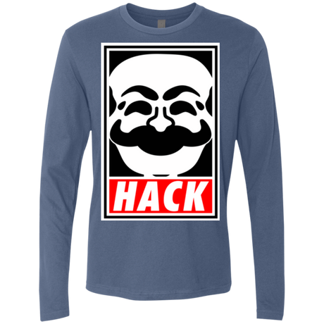 T-Shirts Indigo / Small Hack society Men's Premium Long Sleeve