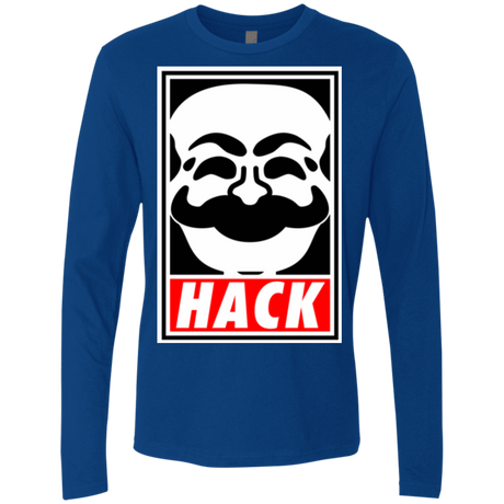 T-Shirts Royal / Small Hack society Men's Premium Long Sleeve