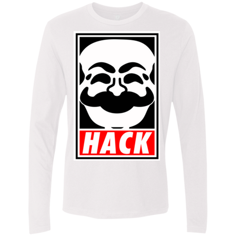 T-Shirts White / Small Hack society Men's Premium Long Sleeve