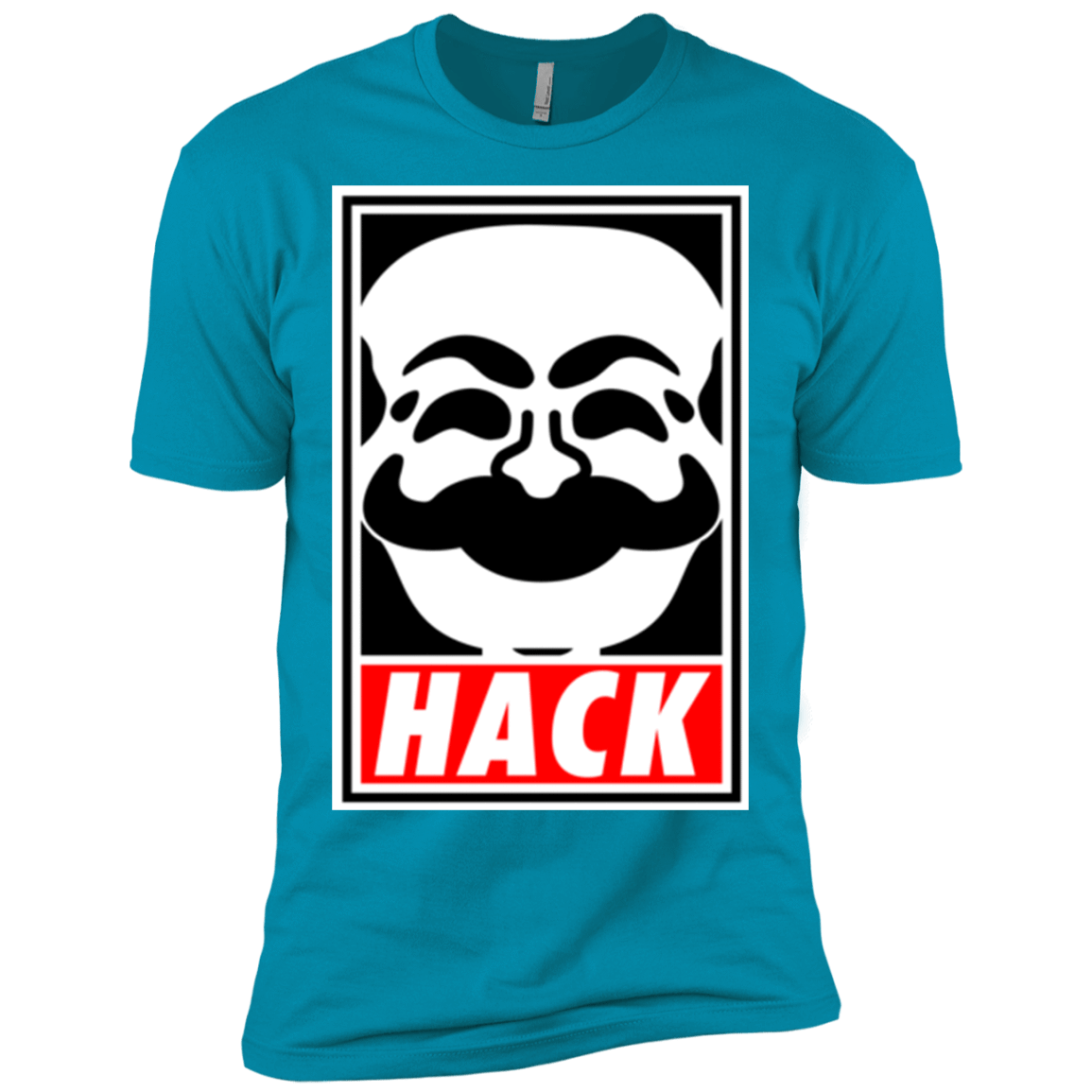 T-Shirts Turquoise / X-Small Hack society Men's Premium T-Shirt