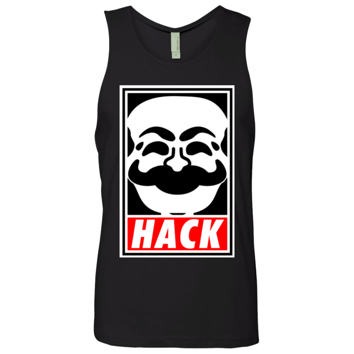 T-Shirts Black / Small Hack society Men's Premium Tank Top