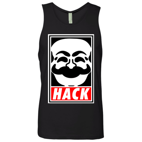 T-Shirts Black / Small Hack society Men's Premium Tank Top