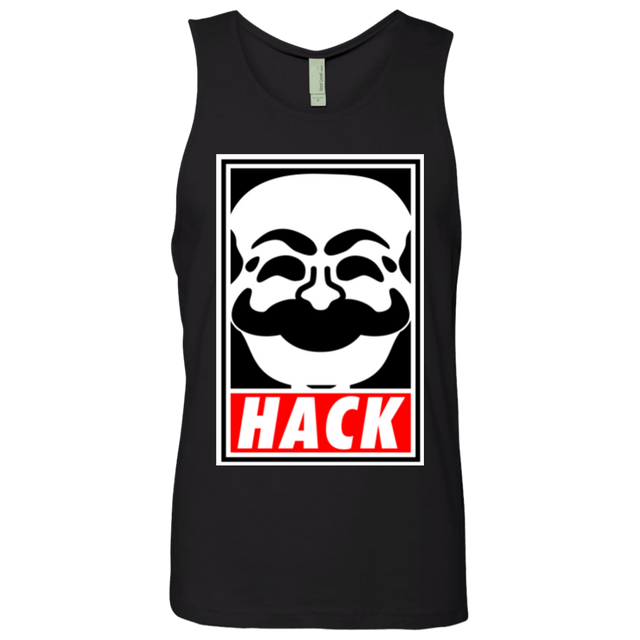T-Shirts Black / Small Hack society Men's Premium Tank Top