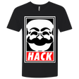 T-Shirts Black / X-Small Hack society Men's Premium V-Neck