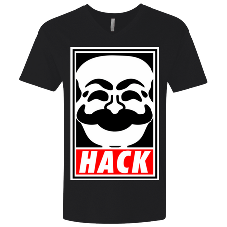 T-Shirts Black / X-Small Hack society Men's Premium V-Neck