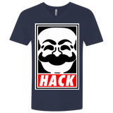 T-Shirts Midnight Navy / X-Small Hack society Men's Premium V-Neck