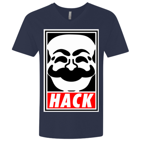 T-Shirts Midnight Navy / X-Small Hack society Men's Premium V-Neck