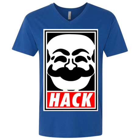 T-Shirts Royal / X-Small Hack society Men's Premium V-Neck