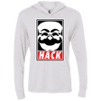 T-Shirts Heather White / X-Small Hack society Triblend Long Sleeve Hoodie Tee