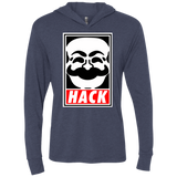 T-Shirts Vintage Navy / X-Small Hack society Triblend Long Sleeve Hoodie Tee