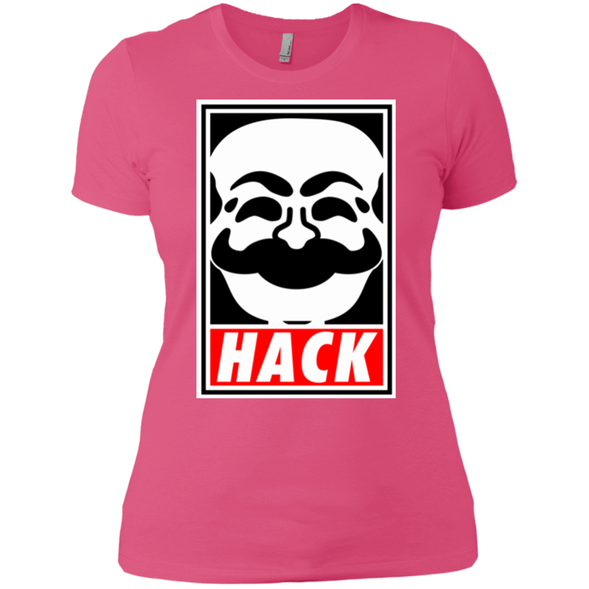 T-Shirts Hot Pink / X-Small Hack society Women's Premium T-Shirt