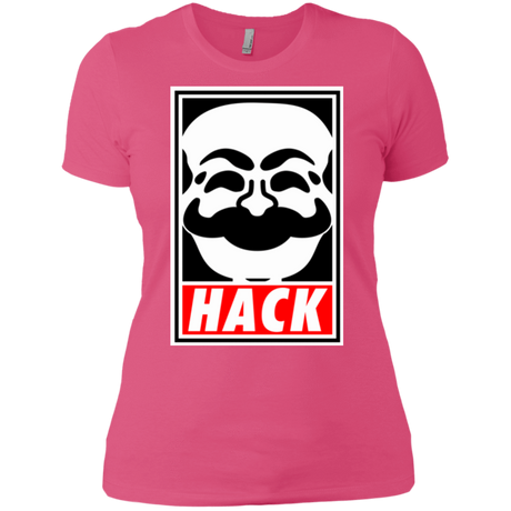 T-Shirts Hot Pink / X-Small Hack society Women's Premium T-Shirt