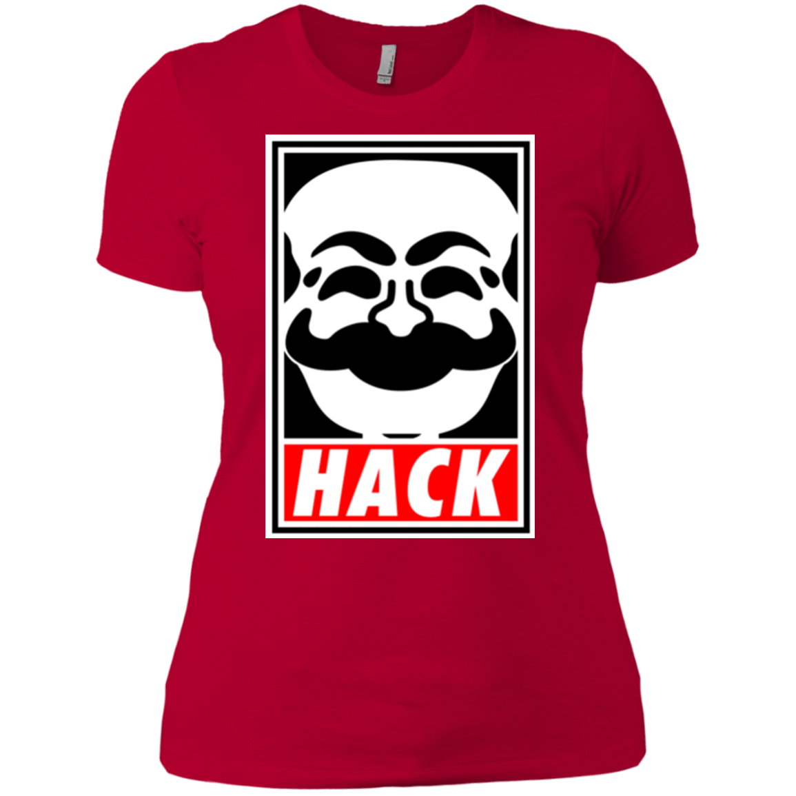 T-Shirts Red / X-Small Hack society Women's Premium T-Shirt