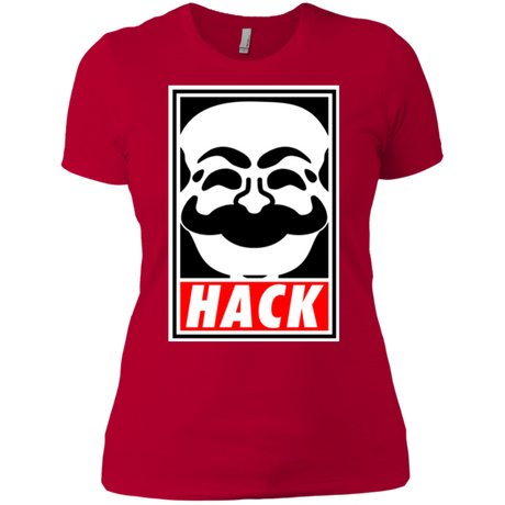 T-Shirts Red / X-Small Hack society Women's Premium T-Shirt