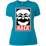 T-Shirts Turquoise / X-Small Hack society Women's Premium T-Shirt