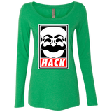 T-Shirts Envy / Small Hack society Women's Triblend Long Sleeve Shirt