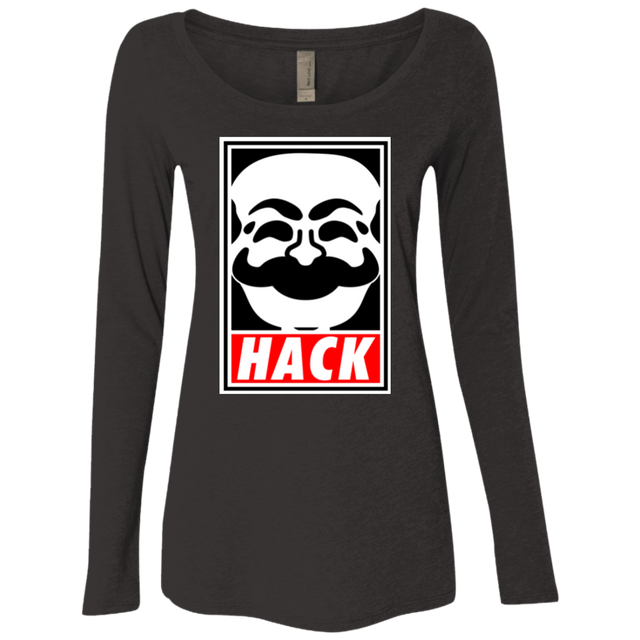 T-Shirts Vintage Black / Small Hack society Women's Triblend Long Sleeve Shirt