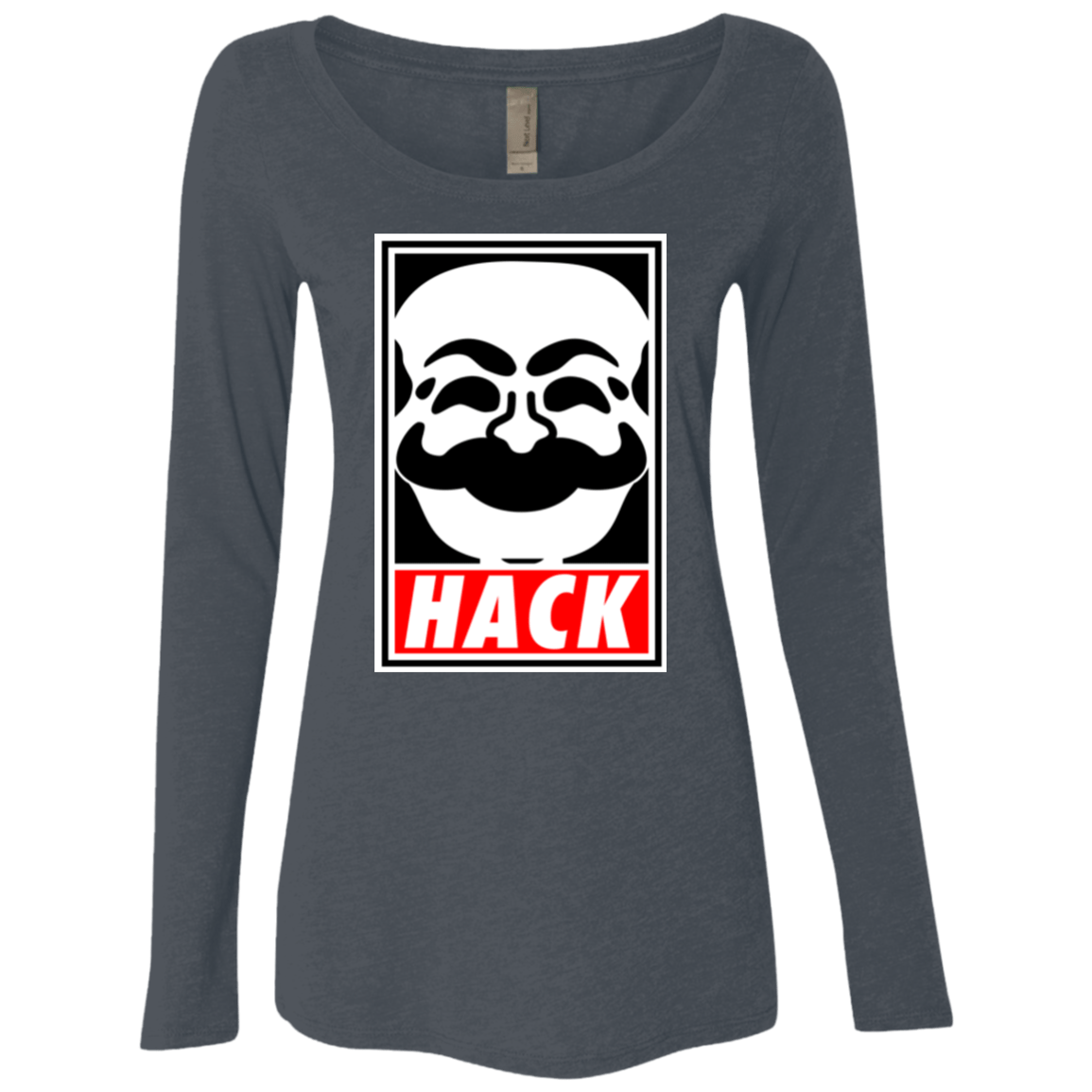 T-Shirts Vintage Navy / Small Hack society Women's Triblend Long Sleeve Shirt
