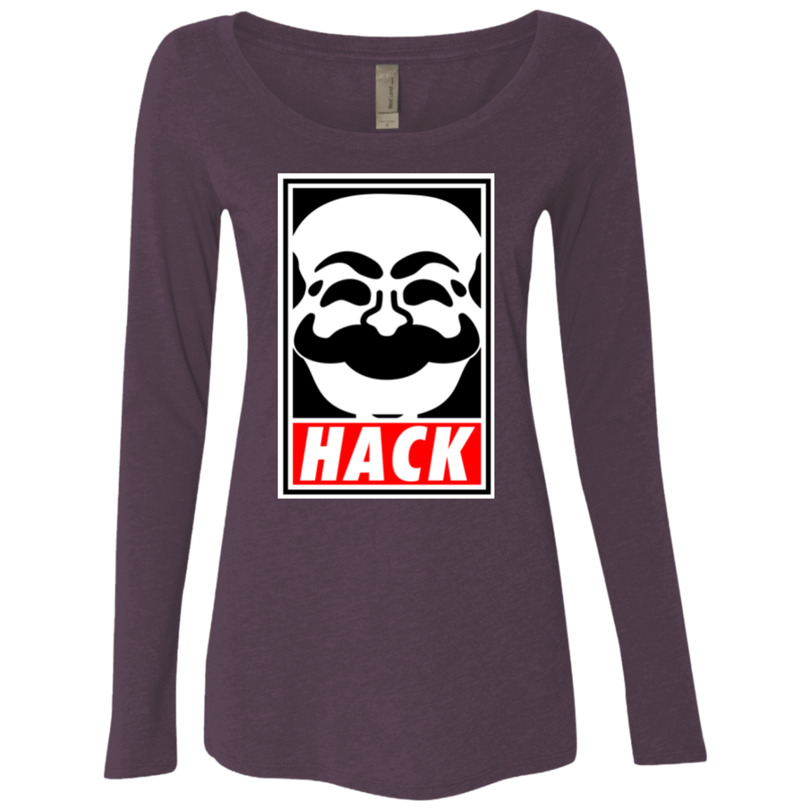 T-Shirts Vintage Purple / Small Hack society Women's Triblend Long Sleeve Shirt