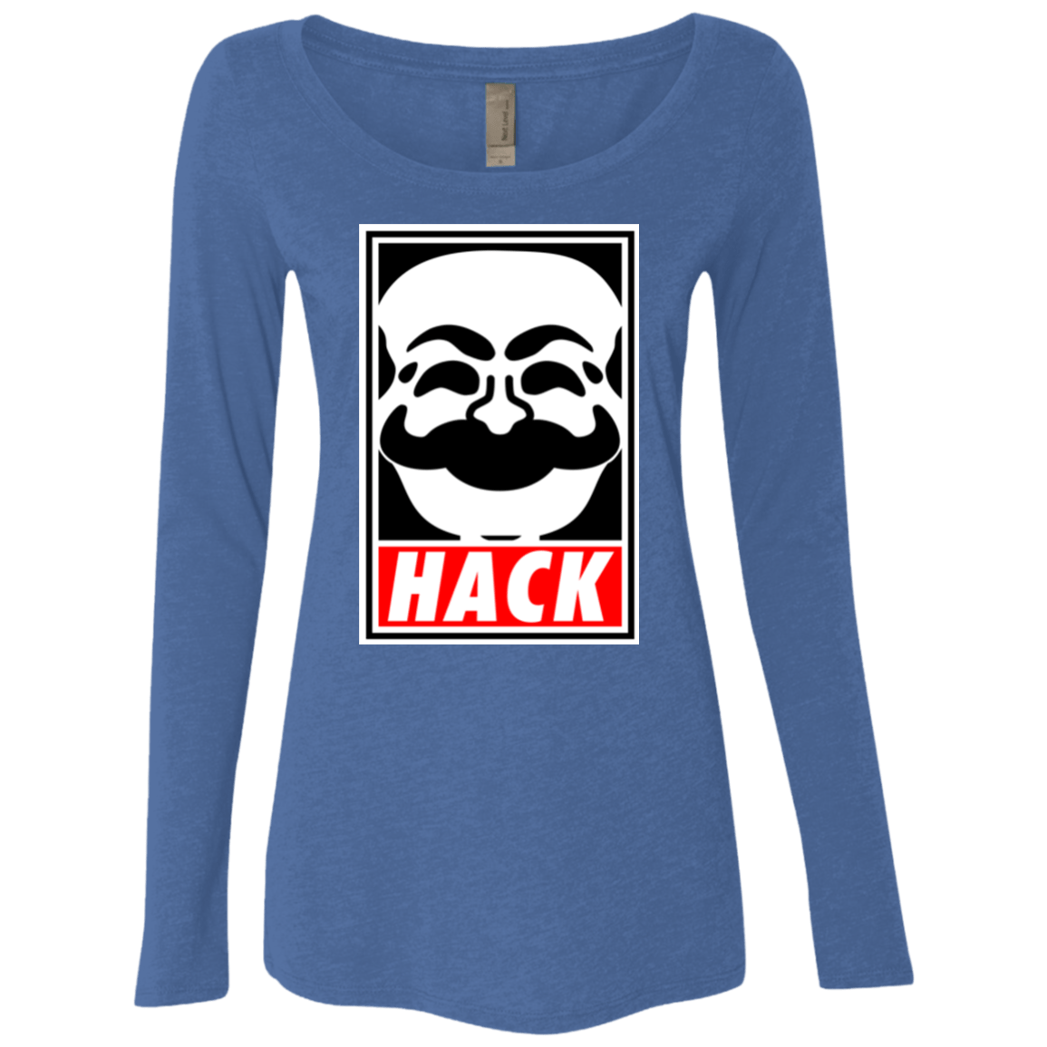 T-Shirts Vintage Royal / Small Hack society Women's Triblend Long Sleeve Shirt