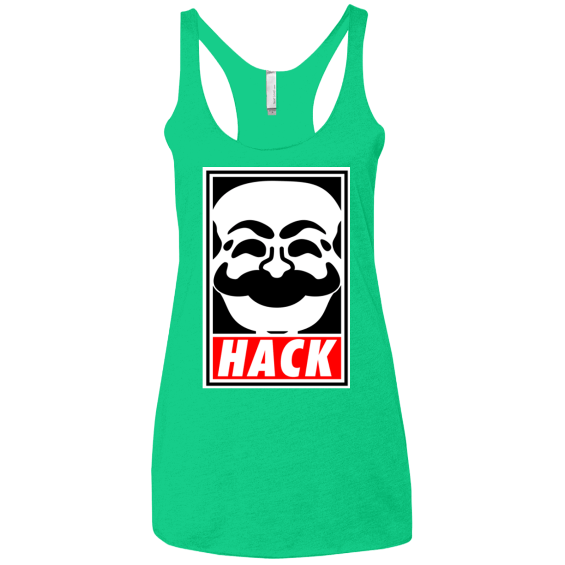 T-Shirts Envy / X-Small Hack society Women's Triblend Racerback Tank