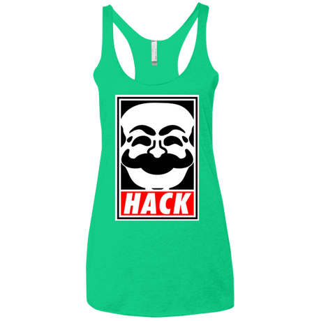 T-Shirts Envy / X-Small Hack society Women's Triblend Racerback Tank
