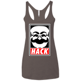 T-Shirts Macchiato / X-Small Hack society Women's Triblend Racerback Tank