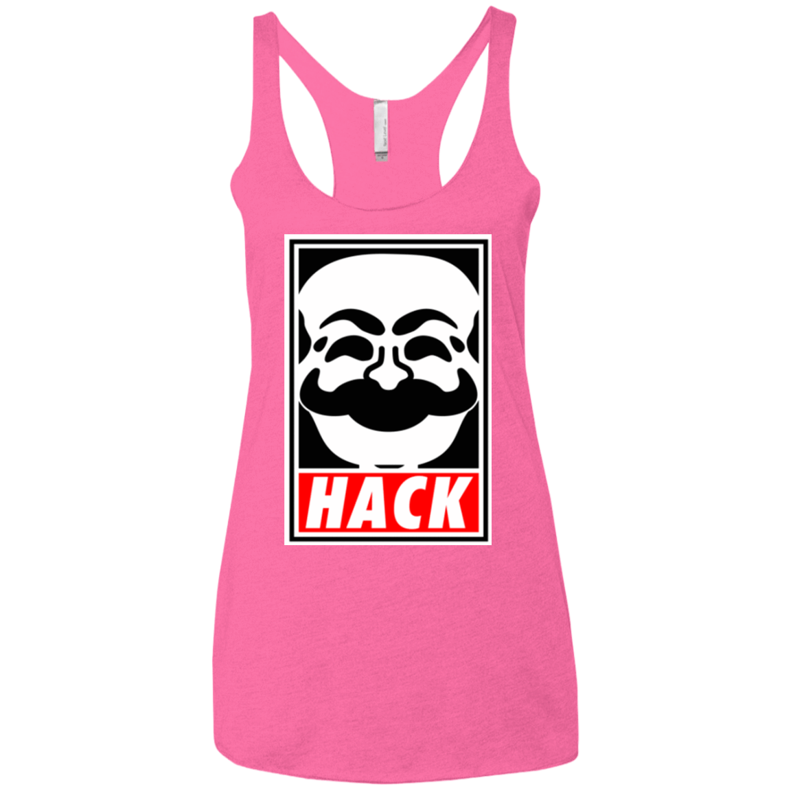 T-Shirts Vintage Pink / X-Small Hack society Women's Triblend Racerback Tank