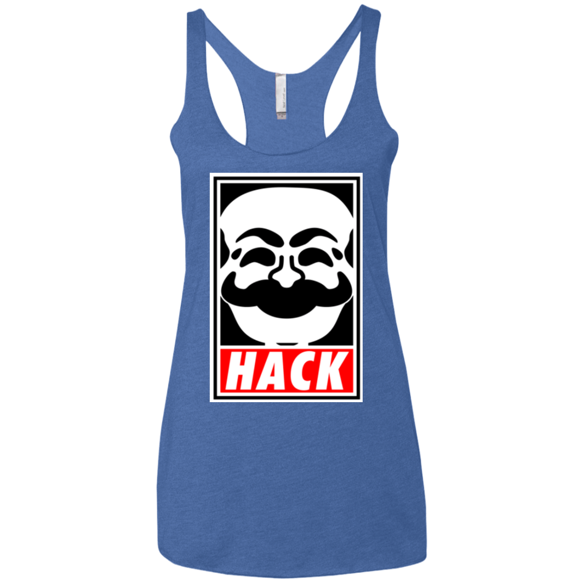 T-Shirts Vintage Royal / X-Small Hack society Women's Triblend Racerback Tank