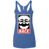 T-Shirts Vintage Royal / X-Small Hack society Women's Triblend Racerback Tank