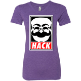 T-Shirts Purple Rush / Small Hack society Women's Triblend T-Shirt