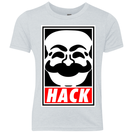 T-Shirts Heather White / YXS Hack society Youth Triblend T-Shirt