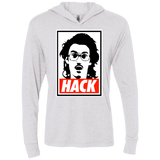 T-Shirts Heather White / X-Small Hack Triblend Long Sleeve Hoodie Tee
