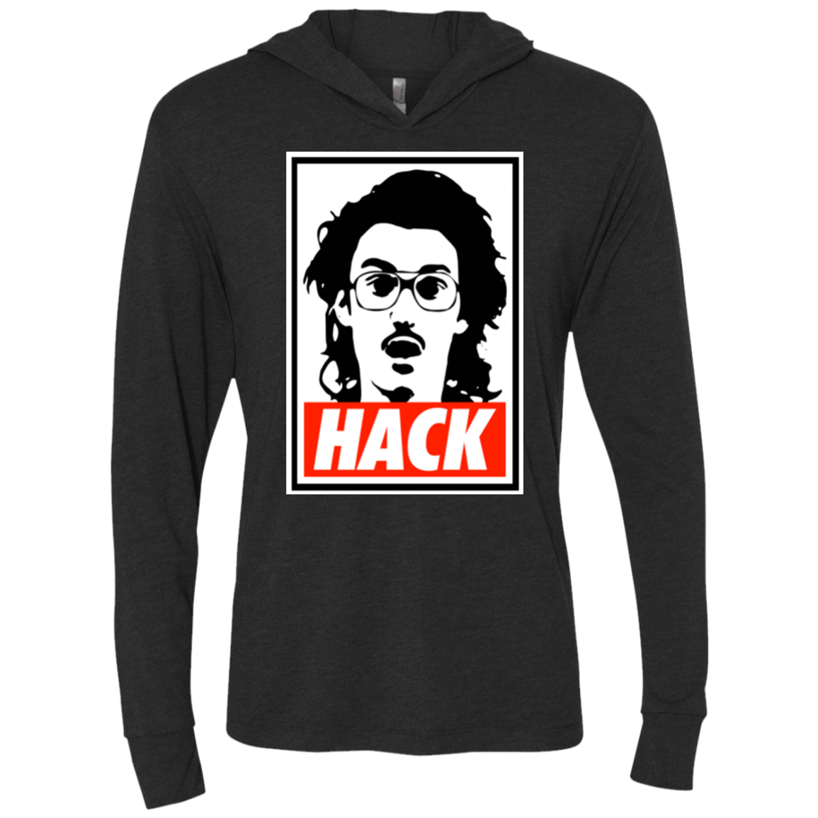 T-Shirts Vintage Black / X-Small Hack Triblend Long Sleeve Hoodie Tee