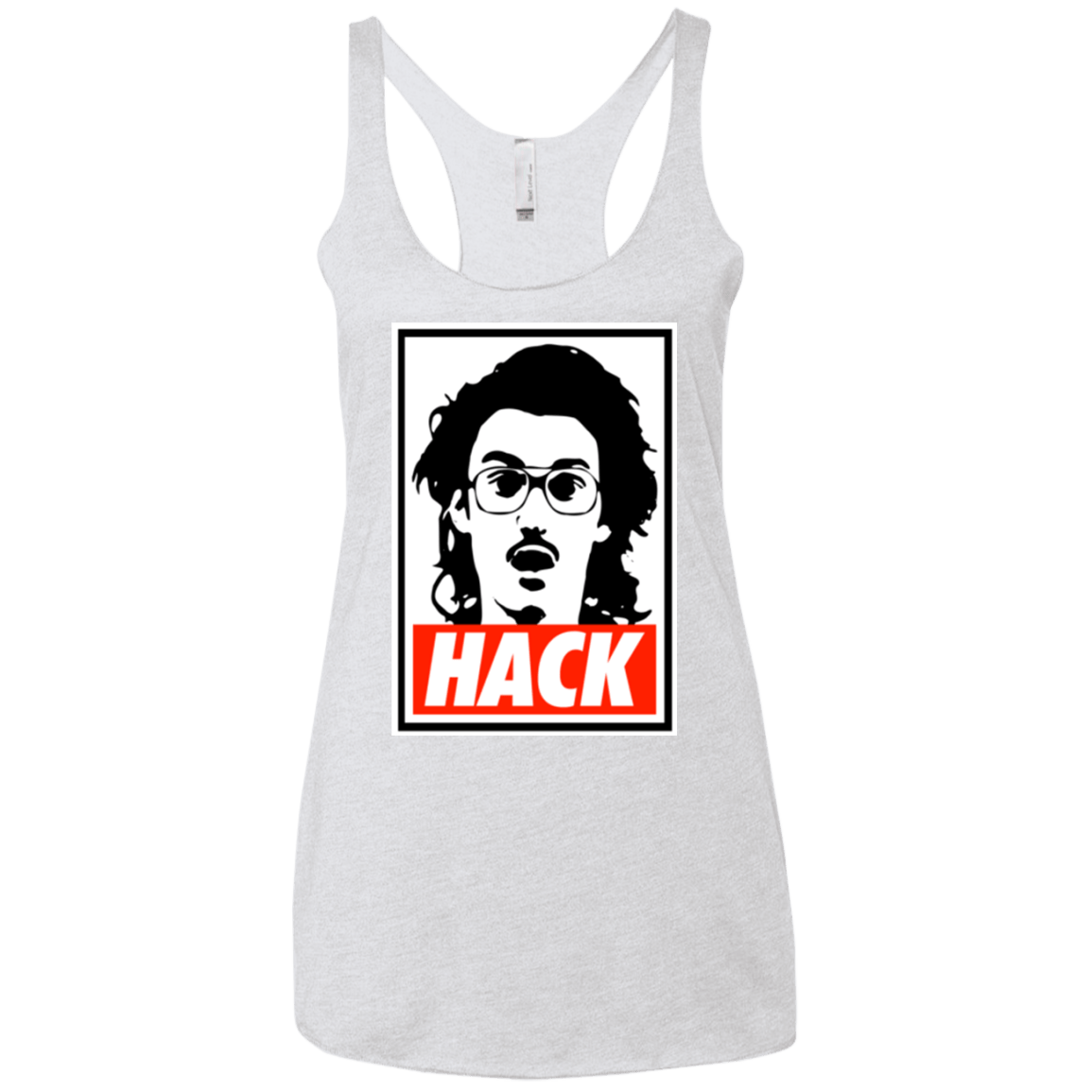 T-Shirts Heather White / X-Small Hack Women's Triblend Racerback Tank