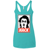 T-Shirts Tahiti Blue / X-Small Hack Women's Triblend Racerback Tank