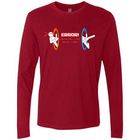 T-Shirts Cardinal / Small Hacking Error Men's Premium Long Sleeve