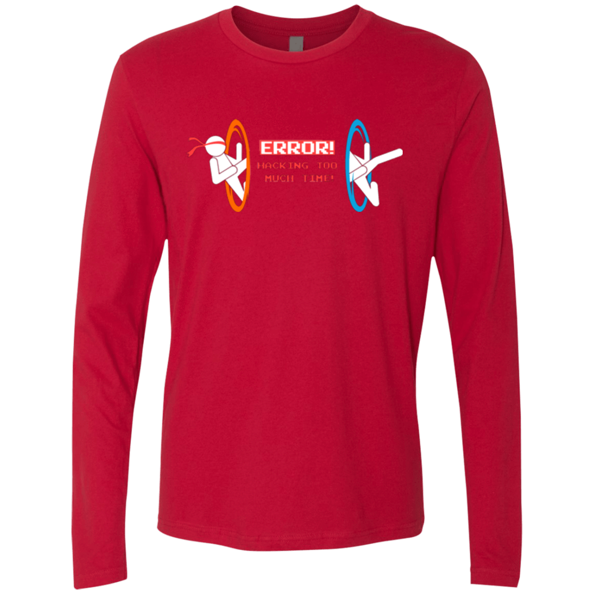 T-Shirts Red / Small Hacking Error Men's Premium Long Sleeve