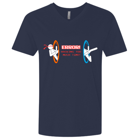 T-Shirts Midnight Navy / X-Small Hacking Error Men's Premium V-Neck
