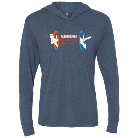 T-Shirts Indigo / X-Small Hacking Error Triblend Long Sleeve Hoodie Tee