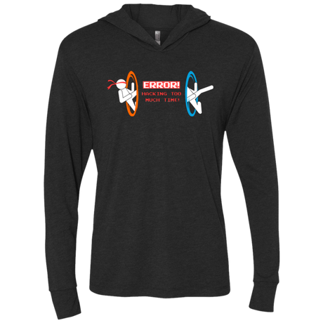 T-Shirts Vintage Black / X-Small Hacking Error Triblend Long Sleeve Hoodie Tee