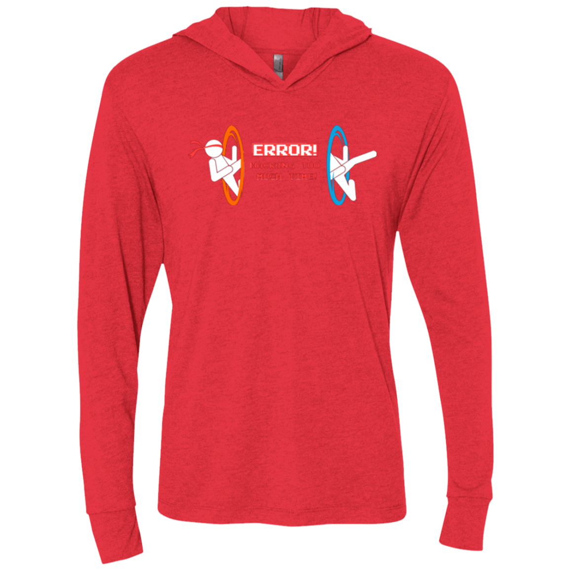 T-Shirts Vintage Red / X-Small Hacking Error Triblend Long Sleeve Hoodie Tee