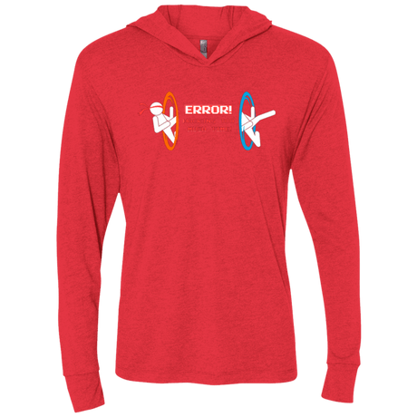 T-Shirts Vintage Red / X-Small Hacking Error Triblend Long Sleeve Hoodie Tee