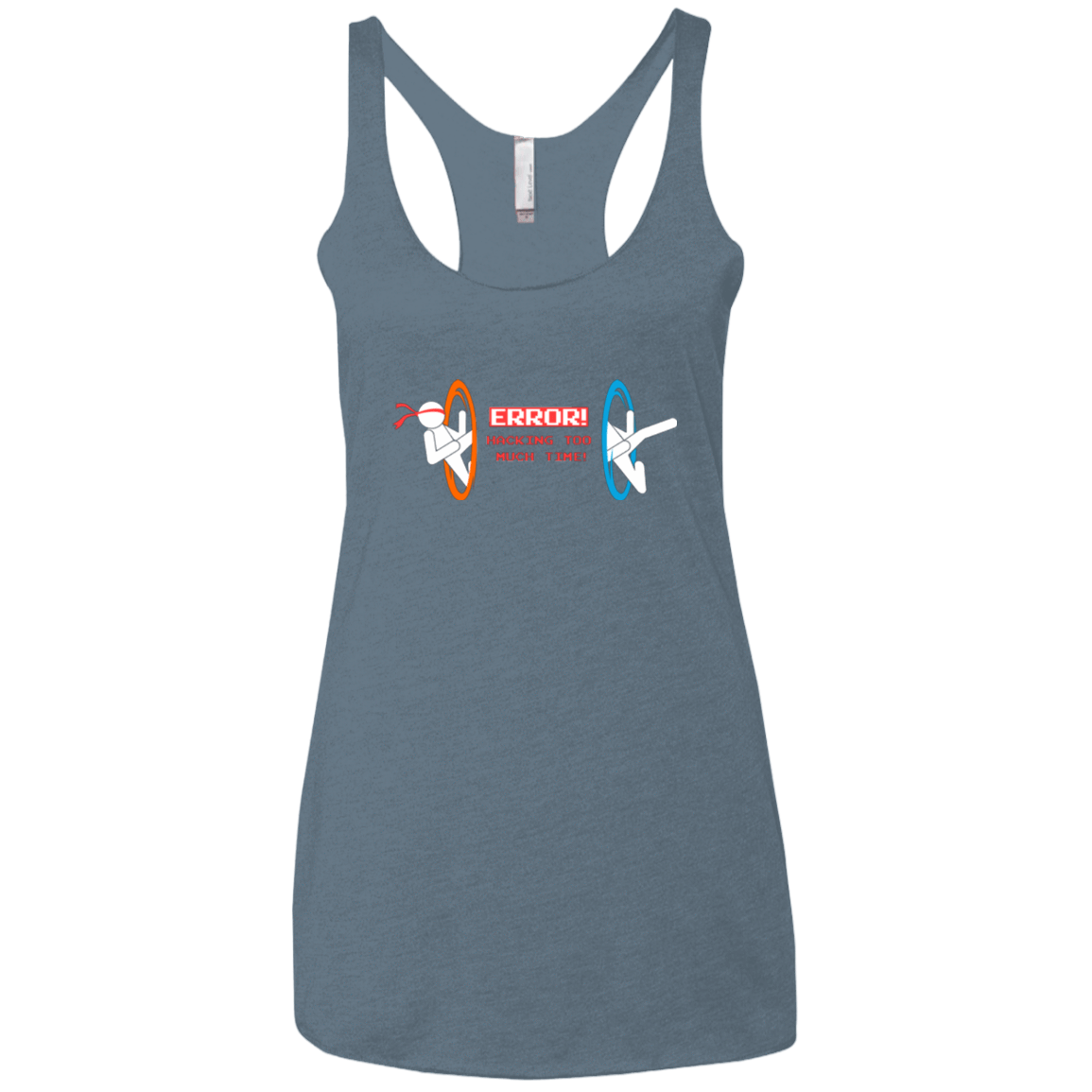 T-Shirts Indigo / X-Small Hacking Error Women's Triblend Racerback Tank