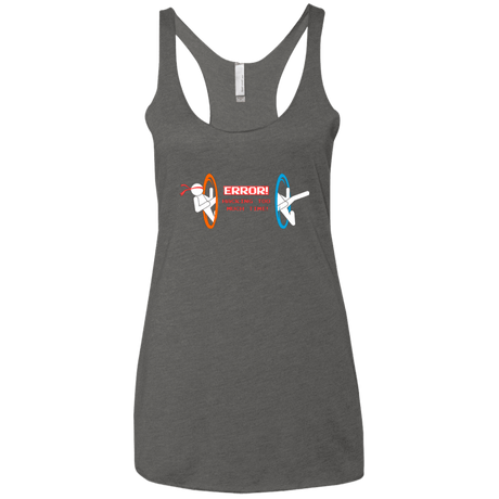 T-Shirts Premium Heather / X-Small Hacking Error Women's Triblend Racerback Tank