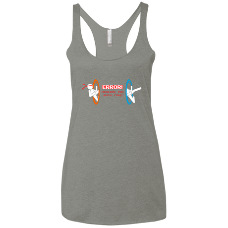 T-Shirts Venetian Grey / X-Small Hacking Error Women's Triblend Racerback Tank