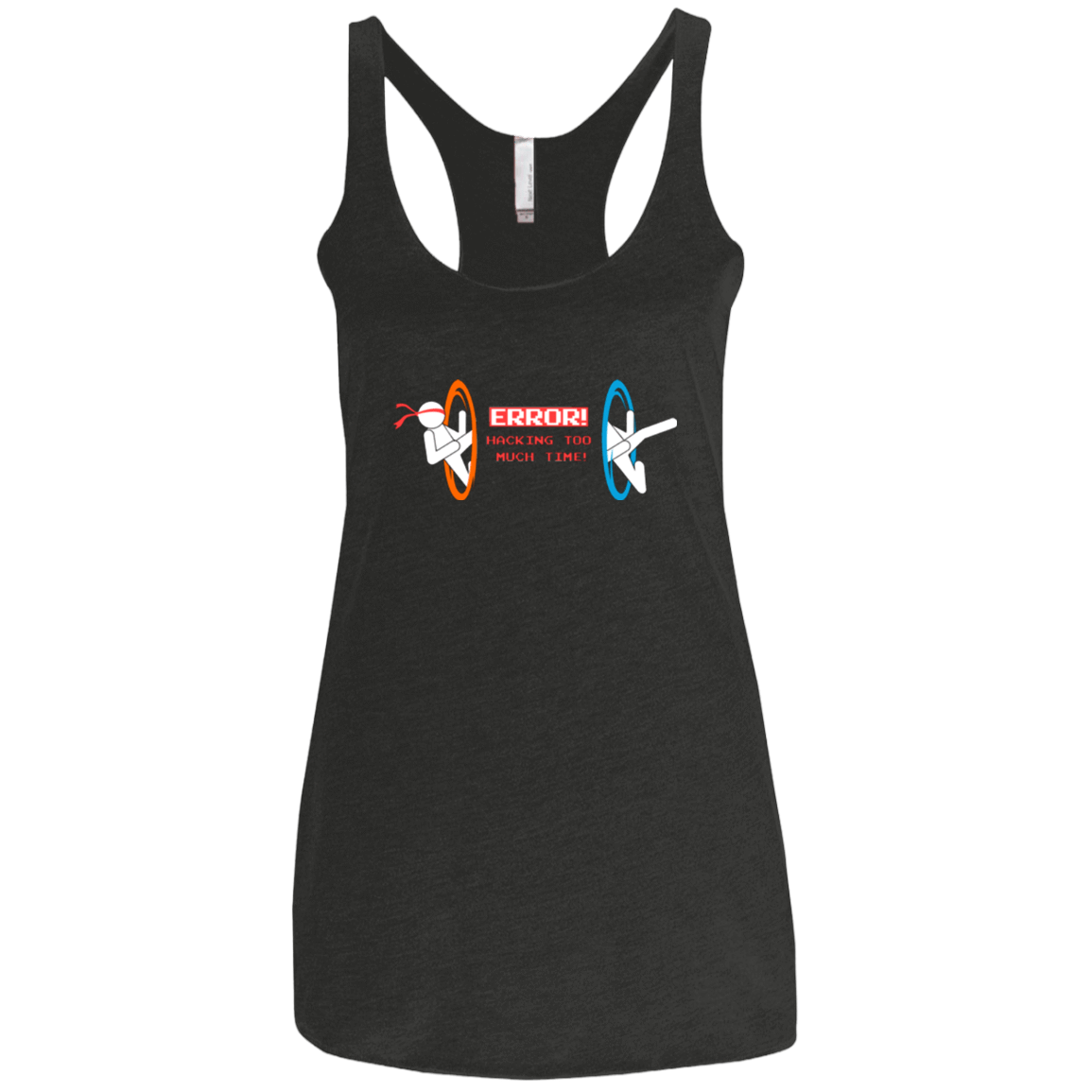 T-Shirts Vintage Black / X-Small Hacking Error Women's Triblend Racerback Tank
