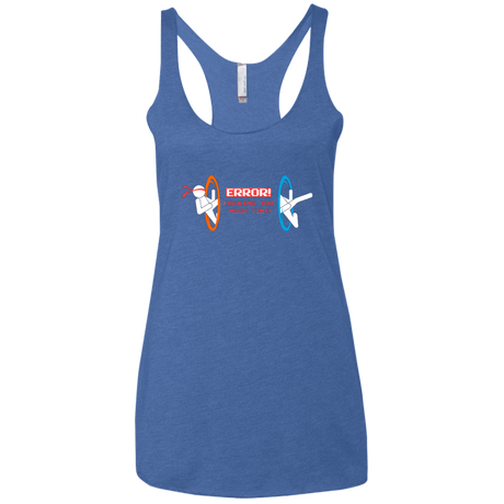 T-Shirts Vintage Royal / X-Small Hacking Error Women's Triblend Racerback Tank